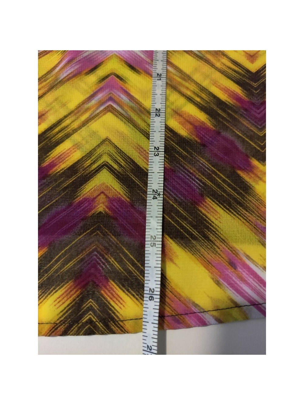 ana A New Approach Petite PM Purple Yellow Chevron Crochet Racerback Tank Top - Picture 10 of 12